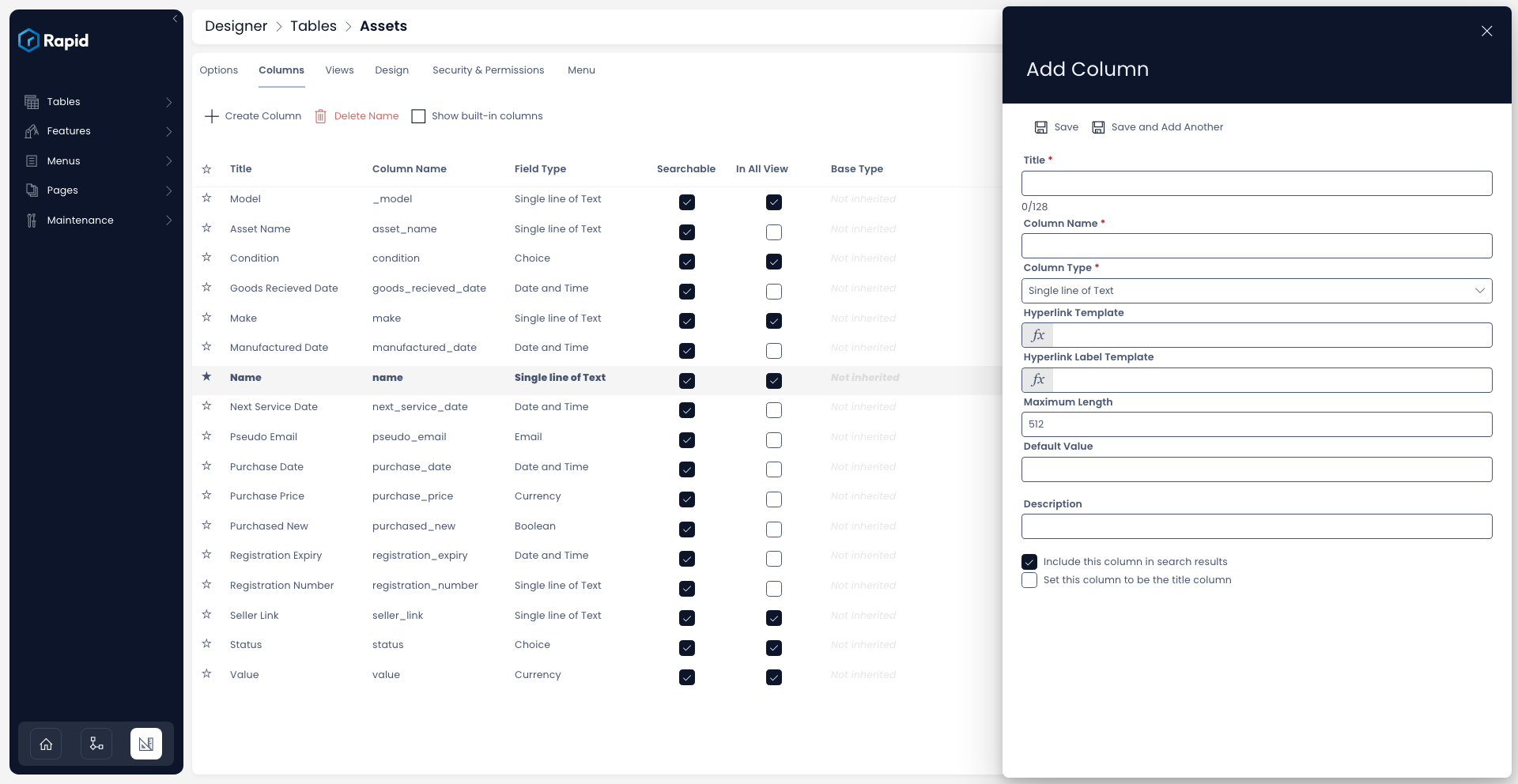 screenshot of Rapid Platform
